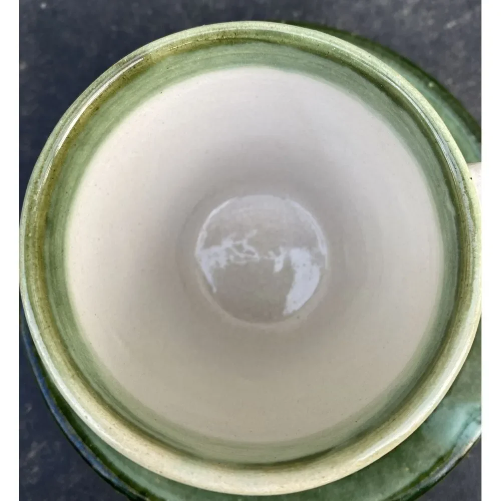 Vintage John B Taylor Harvest Pear Louisville Stoneware Flat‎ Cup & Saucer